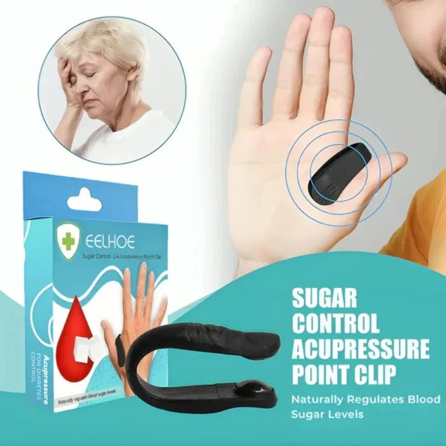 Sugar Control LI4 Acupressure Hand Clip | Stress & Migraine Relief | Random Color
